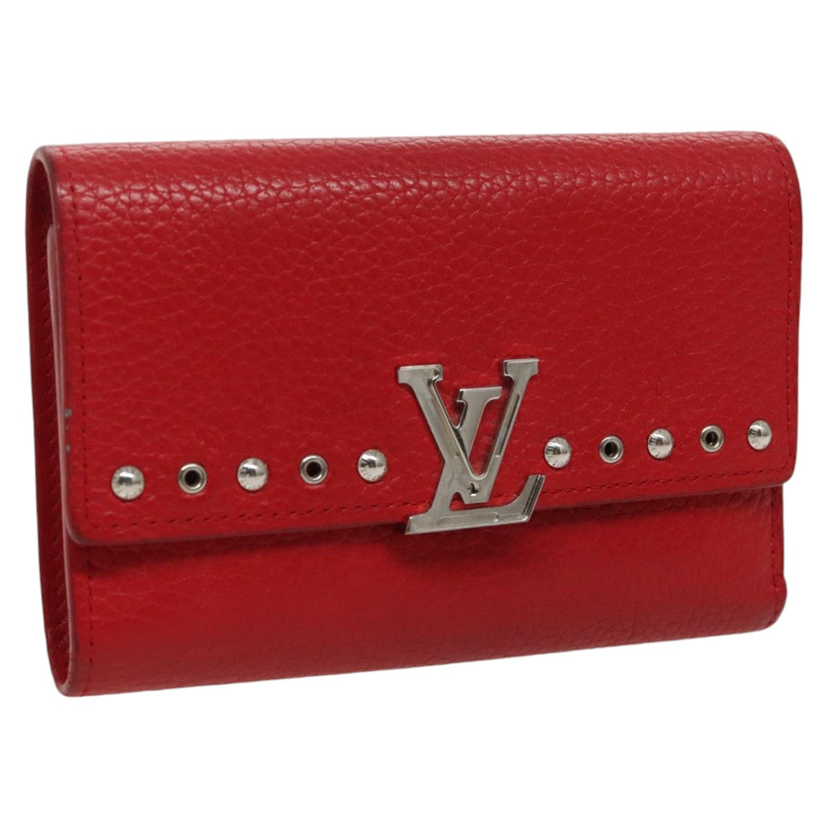 LOUIS VUITTON Portefeuille Capsine Wallet Leather Red M62301 LV Auth hk1850