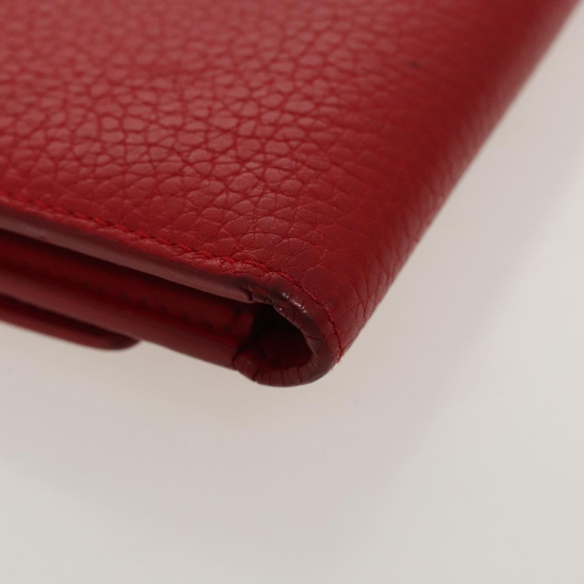 LOUIS VUITTON Portefeuille Capsine Wallet Leather Red M62301 LV Auth hk1850