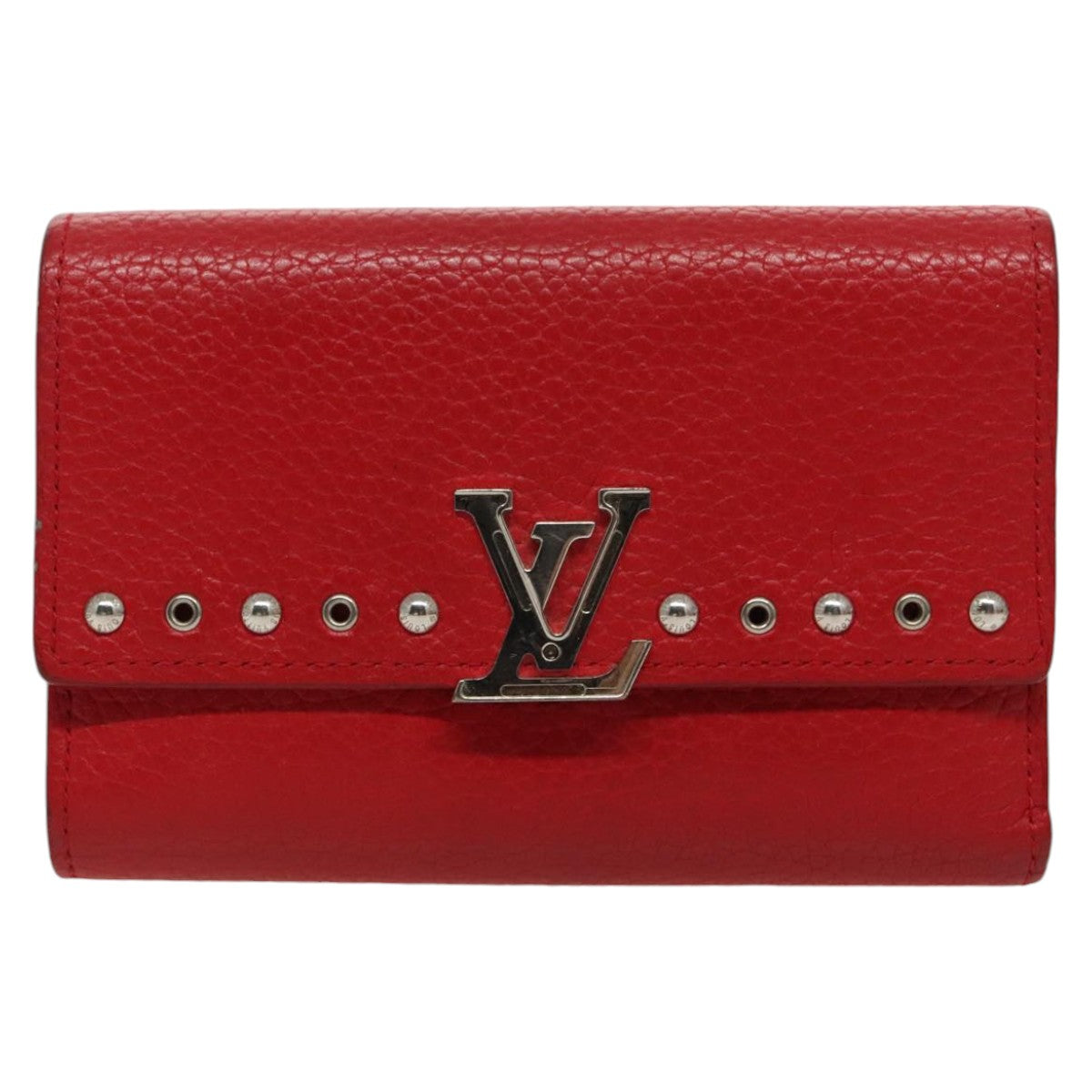 LOUIS VUITTON Portefeuille Capsine Wallet Leather Red M62301 LV Auth hk1850