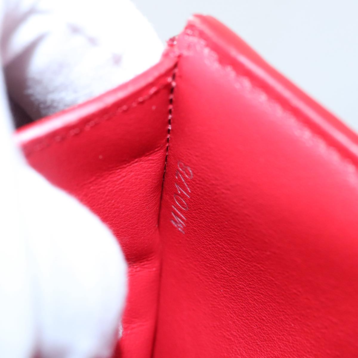 LOUIS VUITTON Portefeuille Capsine Wallet Leather Red M62301 LV Auth hk1850