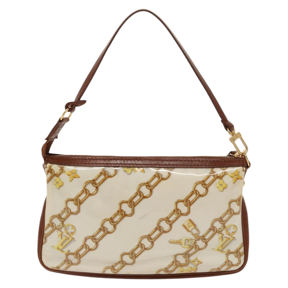 LOUIS VUITTON Monogram Charm Pochette Accessoires Pouch White M95161 Auth hk1852 - 0