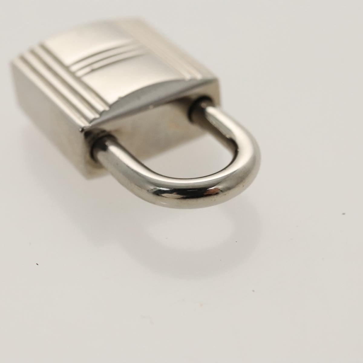 HERMES Cadena Padlock metal Silver Auth hk1860