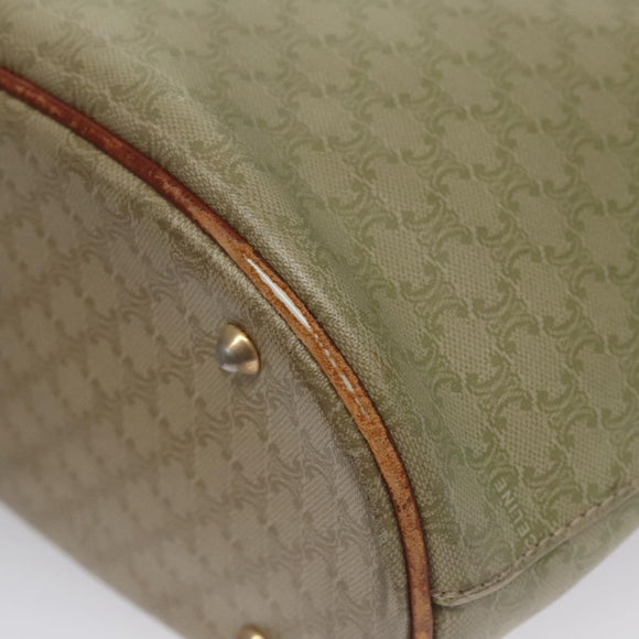 CELINE Macadam Canvas Tote Bag Beige Auth hk1872