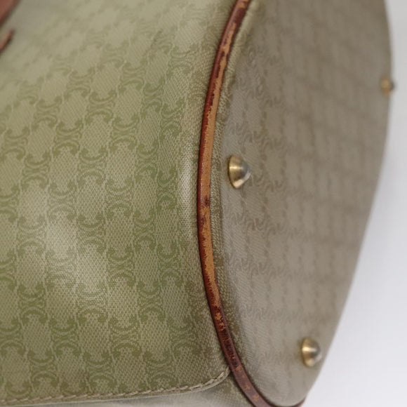 CELINE Macadam Canvas Tote Bag Beige Auth hk1872