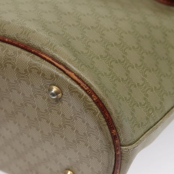 CELINE Macadam Canvas Tote Bag Beige Auth hk1872