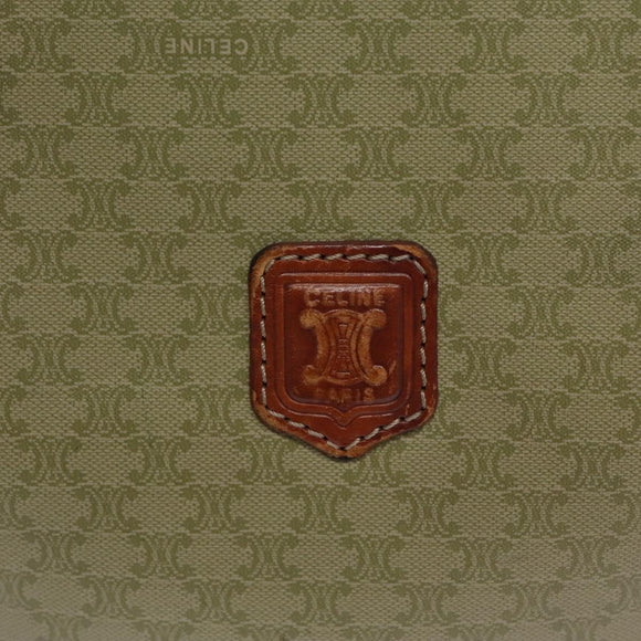 CELINE Macadam Canvas Tote Bag Beige Auth hk1872