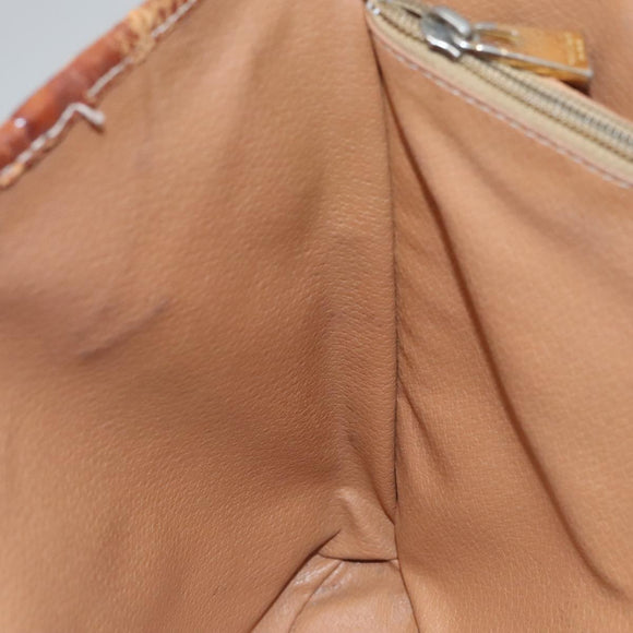 CELINE Macadam Canvas Tote Bag Beige Auth hk1872