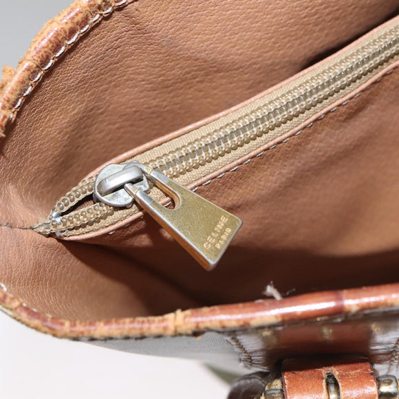 CELINE Macadam Canvas Tote Bag Beige Auth hk1872