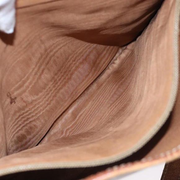 CELINE Macadam Canvas Tote Bag Beige Auth hk1872