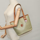 CELINE Macadam Canvas Tote Bag Beige Auth hk1872-24