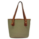CELINE Macadam Canvas Tote Bag Beige Auth hk1872-2