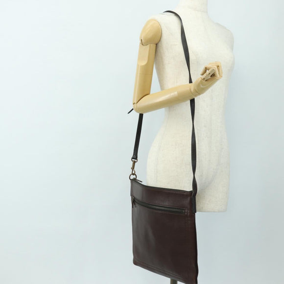 LOUIS VUITTON Utah Shawnee MM Shoulder Bag Leather Brown M93453 LV Auth hk1878
