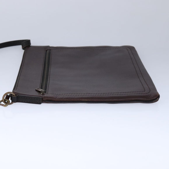 LOUIS VUITTON Utah Shawnee MM Shoulder Bag Leather Brown M93453 LV Auth hk1878