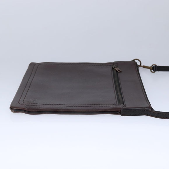 LOUIS VUITTON Utah Shawnee MM Shoulder Bag Leather Brown M93453 LV Auth hk1878