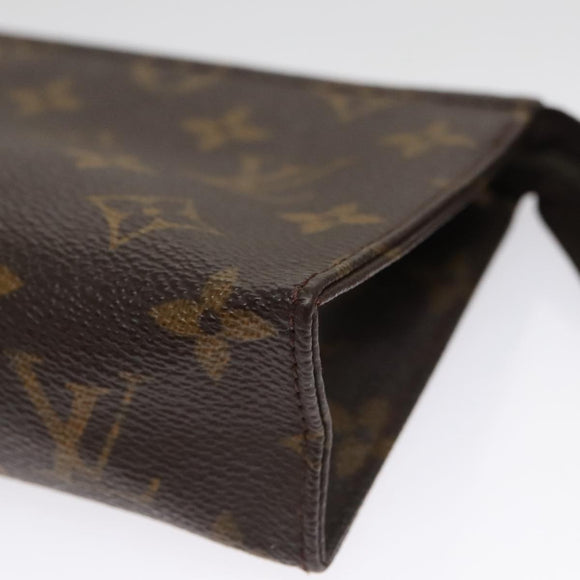 LOUIS VUITTON Monogram Poche Toilette 15 Pouch M47546 LV Auth hk1891