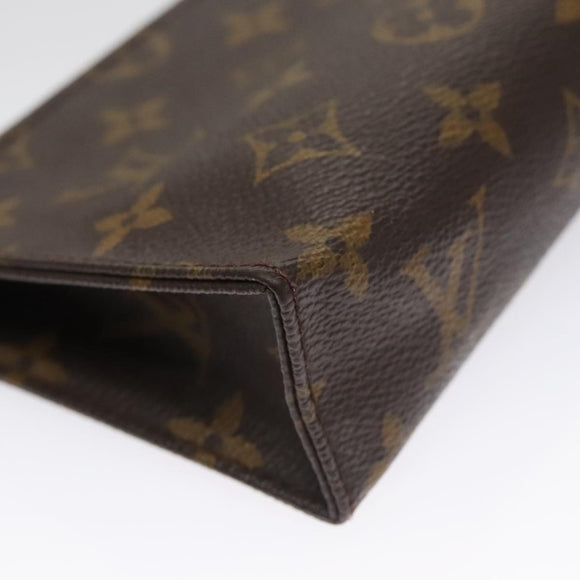LOUIS VUITTON Monogram Poche Toilette 15 Pouch M47546 LV Auth hk1891
