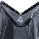 CHANEL Matelasse Chain Hand Bag Patent leather Black Gold CC Auth hk1896-19