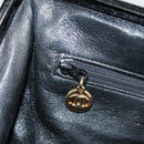 CHANEL Matelasse Chain Hand Bag Patent leather Black Gold CC Auth hk1896-20