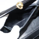 CHANEL Matelasse Chain Hand Bag Patent leather Black Gold CC Auth hk1896-21