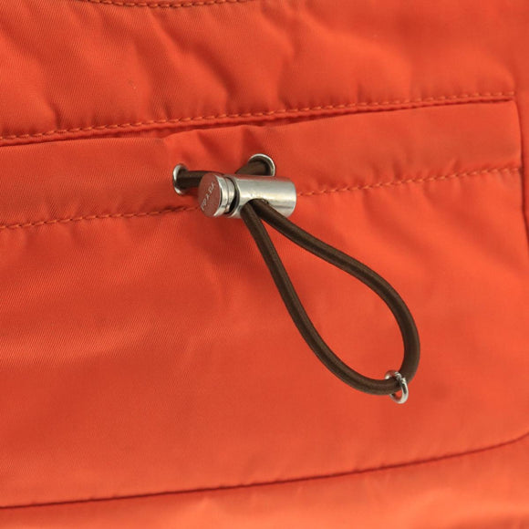 PRADA Shoulder Bag Nylon Orange Silver Auth hk1901V