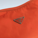 PRADA Shoulder Bag Nylon Orange Silver Auth hk1901V-18