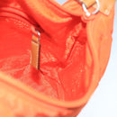 PRADA Shoulder Bag Nylon Orange Silver Auth hk1901V-20