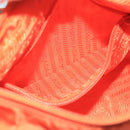 PRADA Shoulder Bag Nylon Orange Silver Auth hk1901V-22