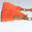 PRADA Shoulder Bag Nylon Orange Silver Auth hk1901V-3