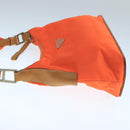 PRADA Shoulder Bag Nylon Orange Silver Auth hk1901V-4