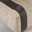 BVLGARI Logo Mania Tote Bag Canvas Beige Auth hk1924-14