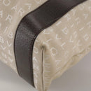 BVLGARI Logo Mania Tote Bag Canvas Beige Auth hk1924-9
