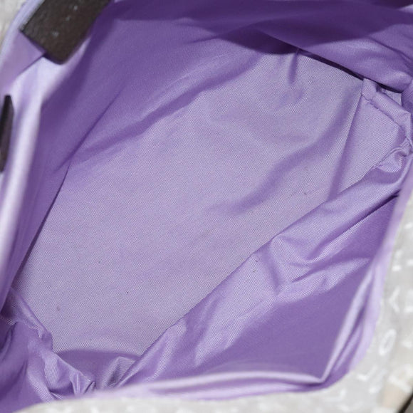 BVLGARI Logo Mania Tote Bag Canvas Beige Auth hk1924