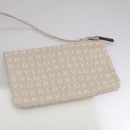BVLGARI Logo Mania Tote Bag Canvas Beige Auth hk1924-22