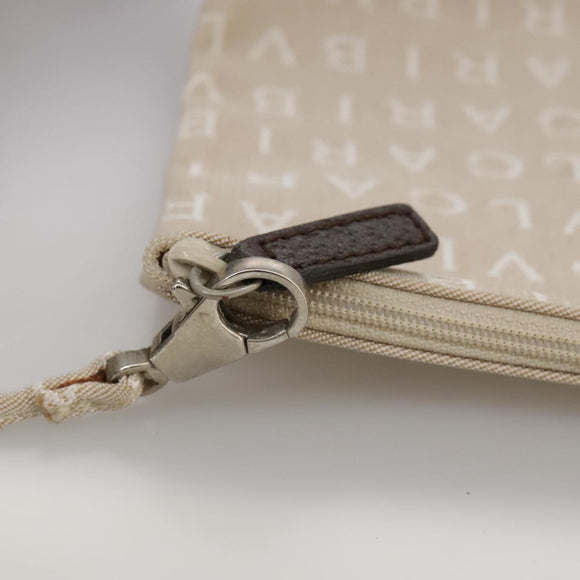 BVLGARI Logo Mania Tote Bag Canvas Beige Auth hk1924