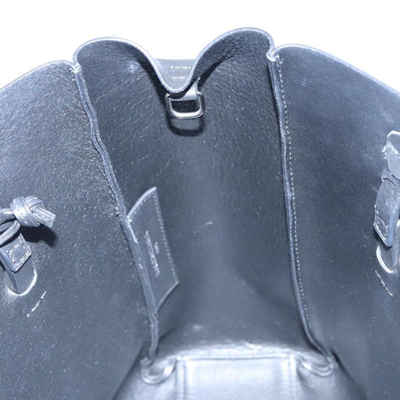 BALENCIAGA Everyday Tote XS Bag Leather 2way Black Silver 489813 Auth hk1951V