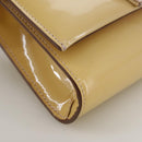 Salvatore Ferragamo Chain Shoulder Bag Enamel Yellow Auth hk1961-9