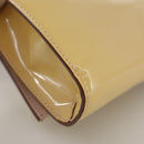 Salvatore Ferragamo Chain Shoulder Bag Enamel Yellow Auth hk1961-15