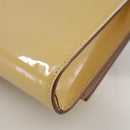 Salvatore Ferragamo Chain Shoulder Bag Enamel Yellow Auth hk1961-13