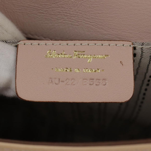 Salvatore Ferragamo Chain Shoulder Bag Enamel Yellow Auth hk1961