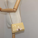 Salvatore Ferragamo Chain Shoulder Bag Enamel Yellow Auth hk1961-21