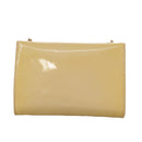 Salvatore Ferragamo Chain Shoulder Bag Enamel Yellow Auth hk1961-3