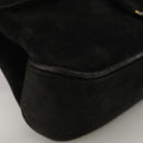 Salvatore Ferragamo Shoulder Bag Suede Black Auth hk1963-9