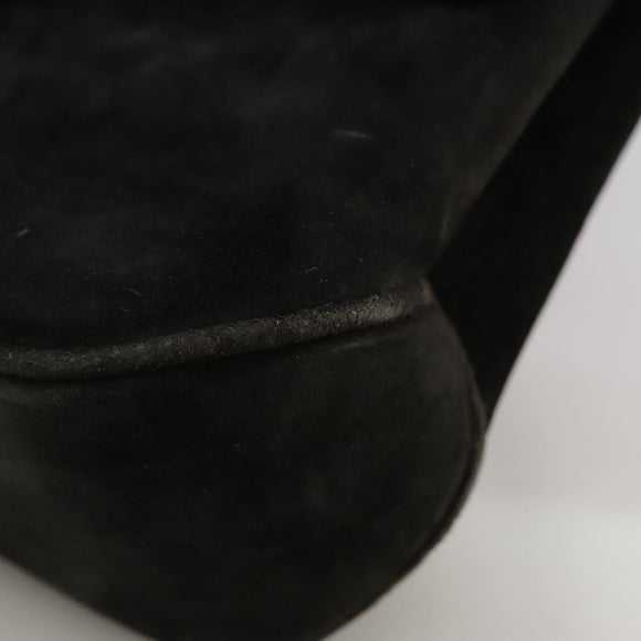 Salvatore Ferragamo Umhängetasche Wildleder Schwarz Auth hk1963