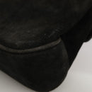 Salvatore Ferragamo Shoulder Bag Suede Black Auth hk1963-16