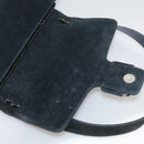 Salvatore Ferragamo Shoulder Bag Suede Black Auth hk1963-10
