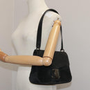Salvatore Ferragamo Shoulder Bag Suede Black Auth hk1963-23