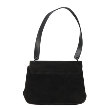 Salvatore Ferragamo Shoulder Bag Suede Black Auth hk1963 - 0