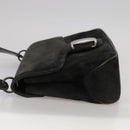 Salvatore Ferragamo Shoulder Bag Suede Black Auth hk1963-3
