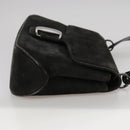 Salvatore Ferragamo Shoulder Bag Suede Black Auth hk1963-4