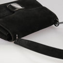 Salvatore Ferragamo Shoulder Bag Suede Black Auth hk1963-6